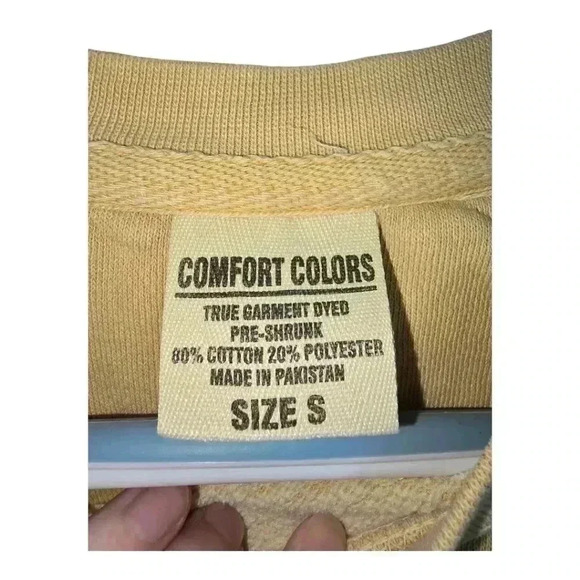 True Colors Preshrunk Mustard Yellow Sweat Shirt Size S **READ** - Picture 3 of 16